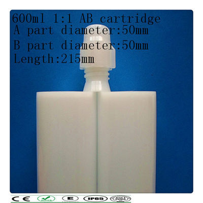 Διπλό carcartridge PE, κασέτα τμημάτων 600ml δύο, δίπλα-δίπλα κασέτα